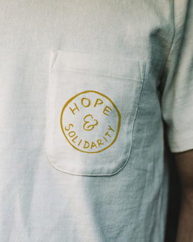 The Hope & Solidarity <br> Heavy Bag Tee in Natural, Knits by Taylor Stitch