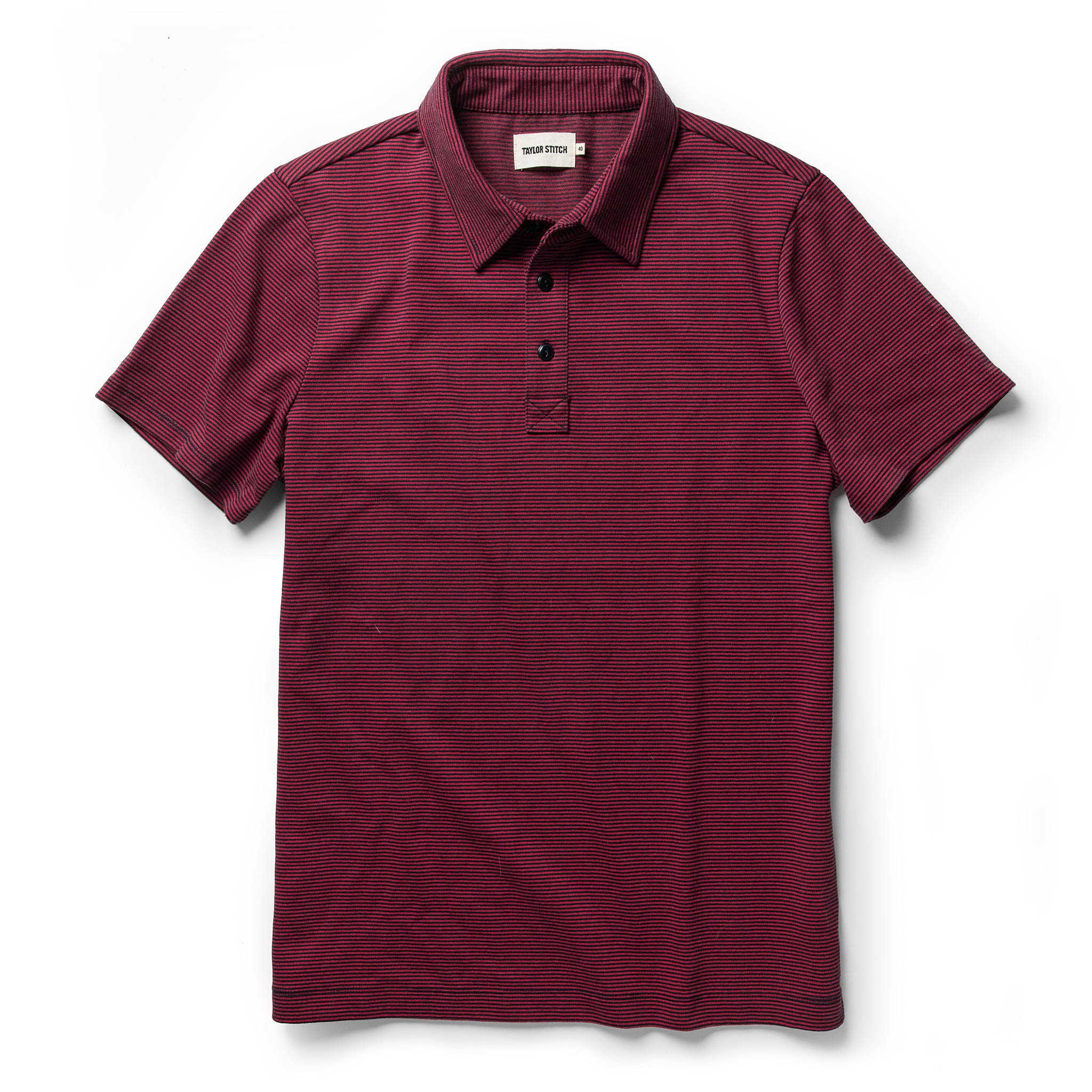 The Heavy Bag Polo in Red Stripe: Featured Image, Knits by Taylor Stitch