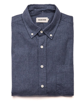 The Jack in Brushed Heather Navy: Featured Image, Wovens by Taylor Stitch