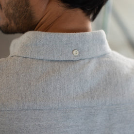 our fit model wearing The Jack in Brushed Heather Grey