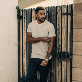 The Heavy Bag Tee in Ash Stripe - featured image