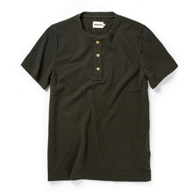 The Short Sleeve Heavy Bag Henley in Cypress: Featured Image