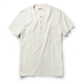The Short Sleeve Heavy Bag Henley in Natural - featured image