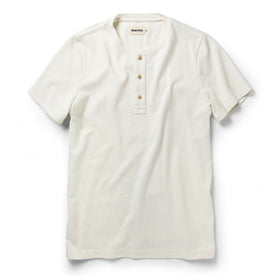 The Short Sleeve Heavy Bag Henley in Natural: Featured Image
