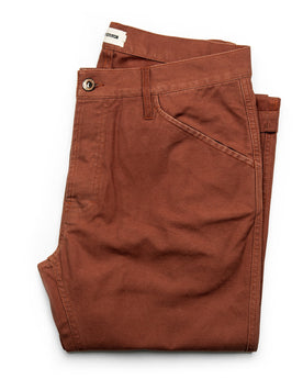 The Camp Pant in Rust Reverse Sateen: Featured Image, Bottoms by Taylor Stitch