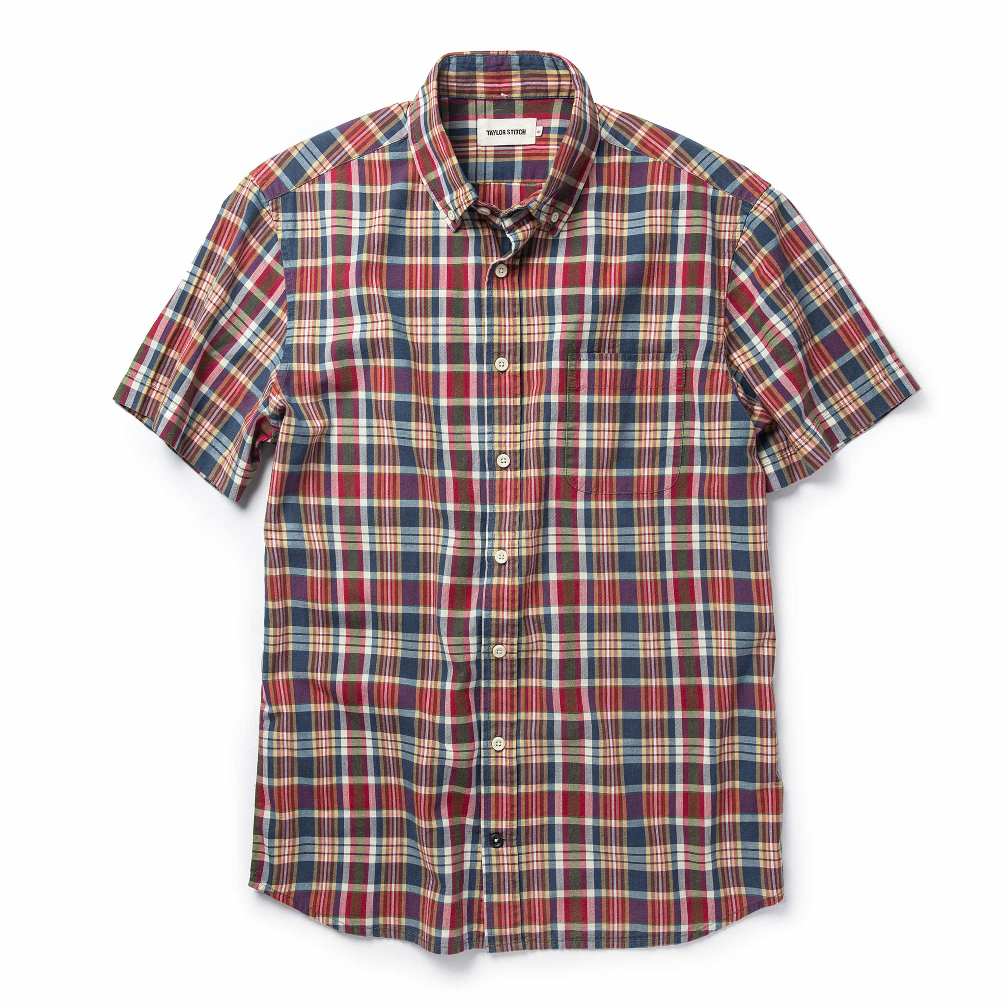 Flat lay of shirt fully visible, Wovens by Taylor Stitch