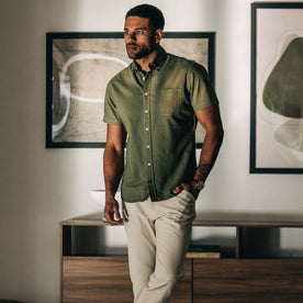 The Short Sleeve Jack in Cactus Oxford - featured image