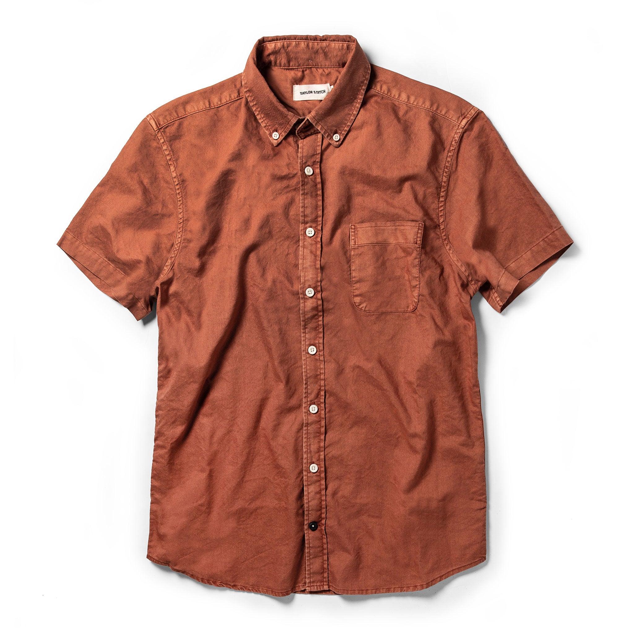 The Short Sleeve Jack in Terracotta Oxford: Featured Image, Wovens by Taylor Stitch