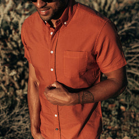 The Short Sleeve Jack in Terracotta Oxford - featured image