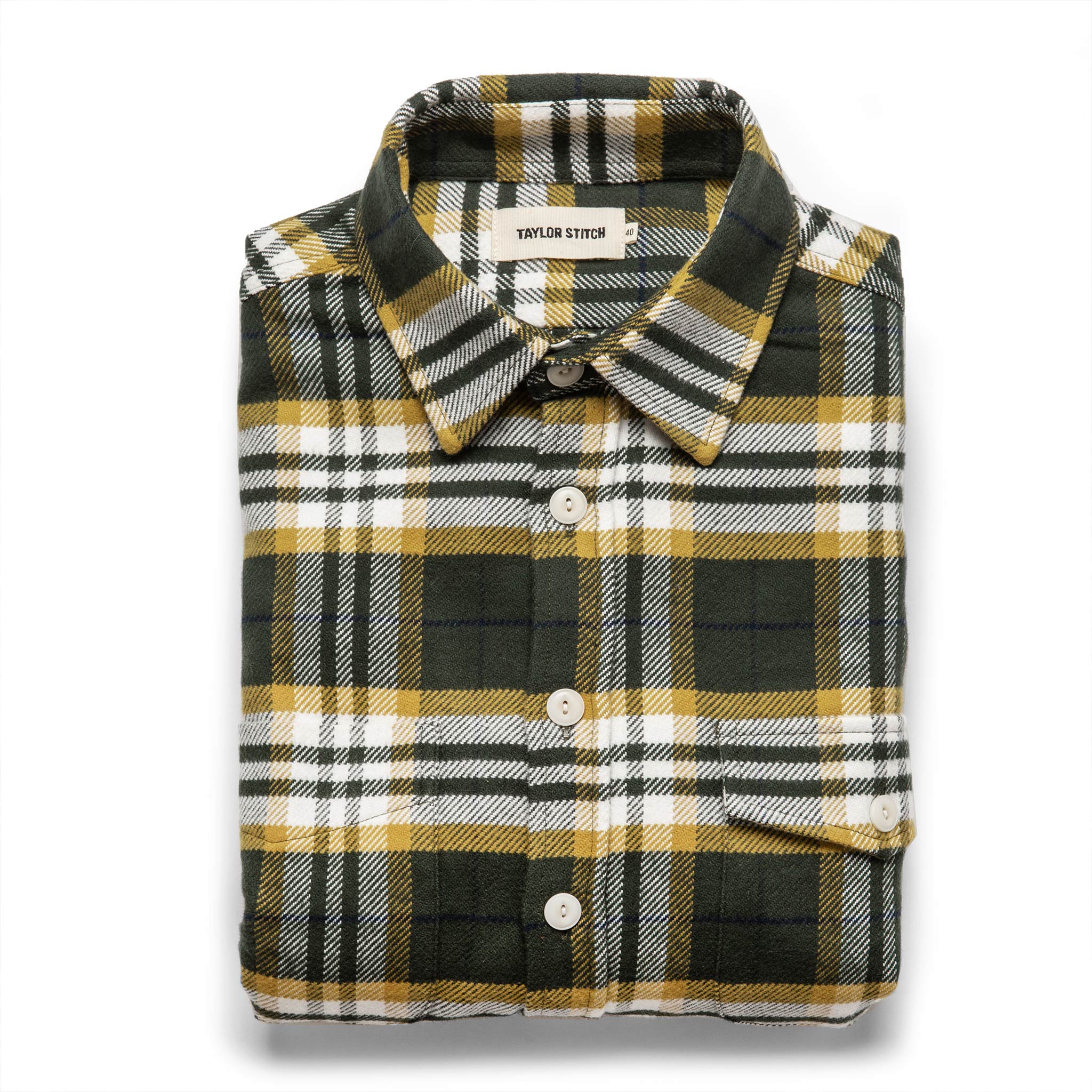 The Crater Shirt in Green Plaid: Featured Image, Wovens by Taylor Stitch