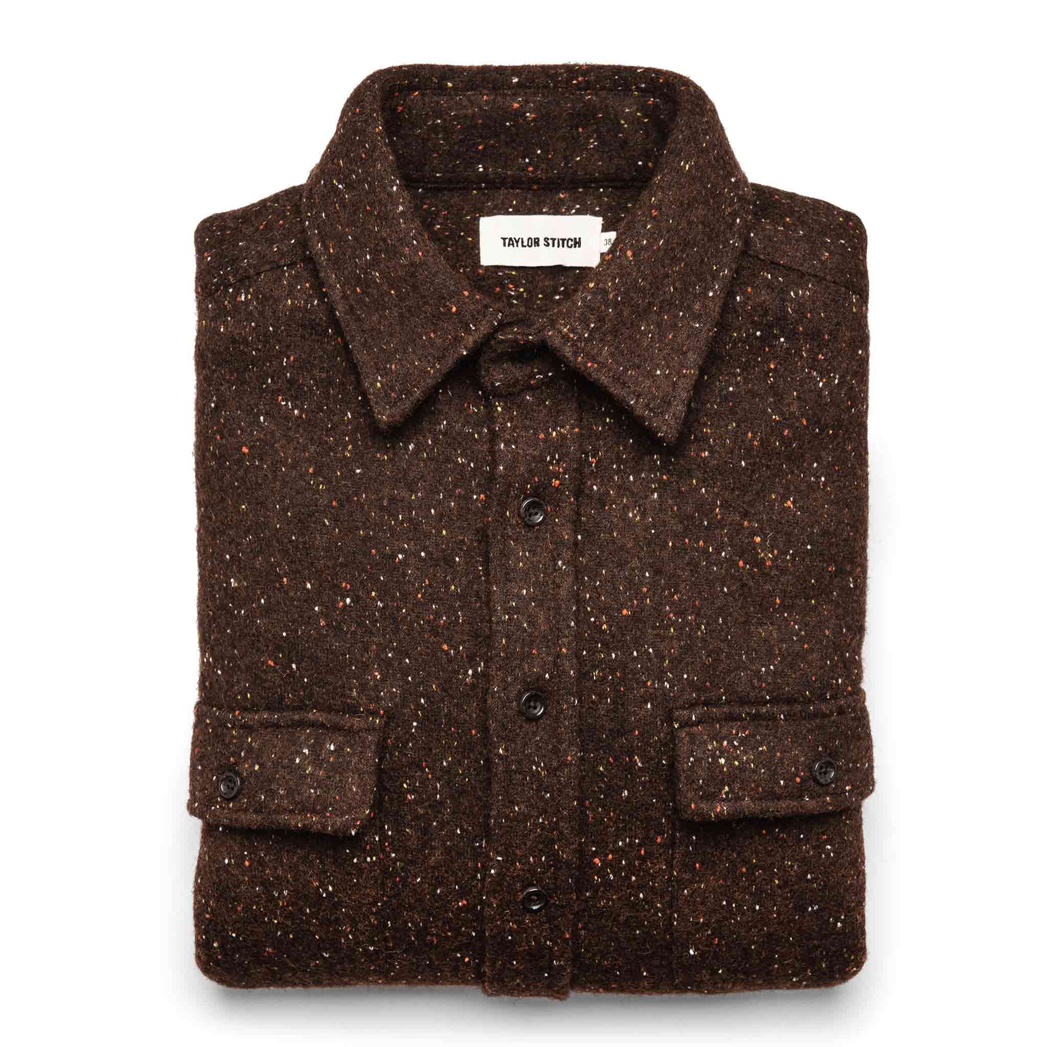 The Leeward Shirt in Chocolate Donegal: Featured Image, Wovens by Taylor Stitch