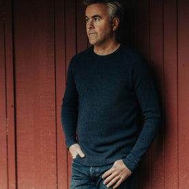 The Heavy Bag Waffle Long Sleeve in Navy - featured image