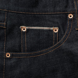 material shot of pocket selvage detail