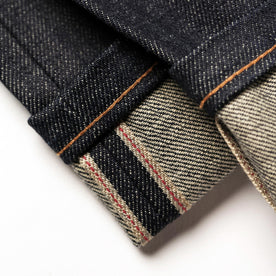 material shot of selvage cuff detail