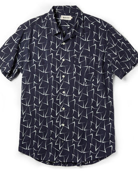 The Short Sleeve Hawthorne in Dark Navy Seagull: Featured Image, Wovens by Taylor Stitch