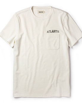 flatlay of The Heavy Bag Tee in Atlantic, Knits by Taylor Stitch