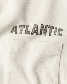 material shot of chest pocket with "atlantic" text , Knits by Taylor Stitch