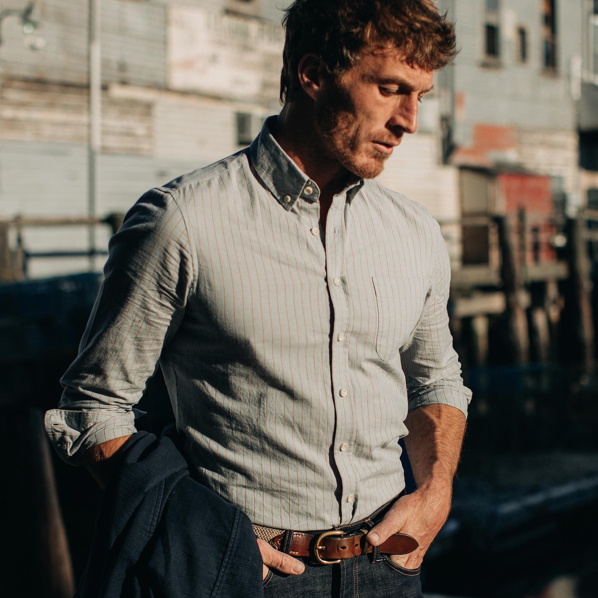 The Jack in Parkway Stripe: Alternate Image 1, Wovens by Taylor Stitch