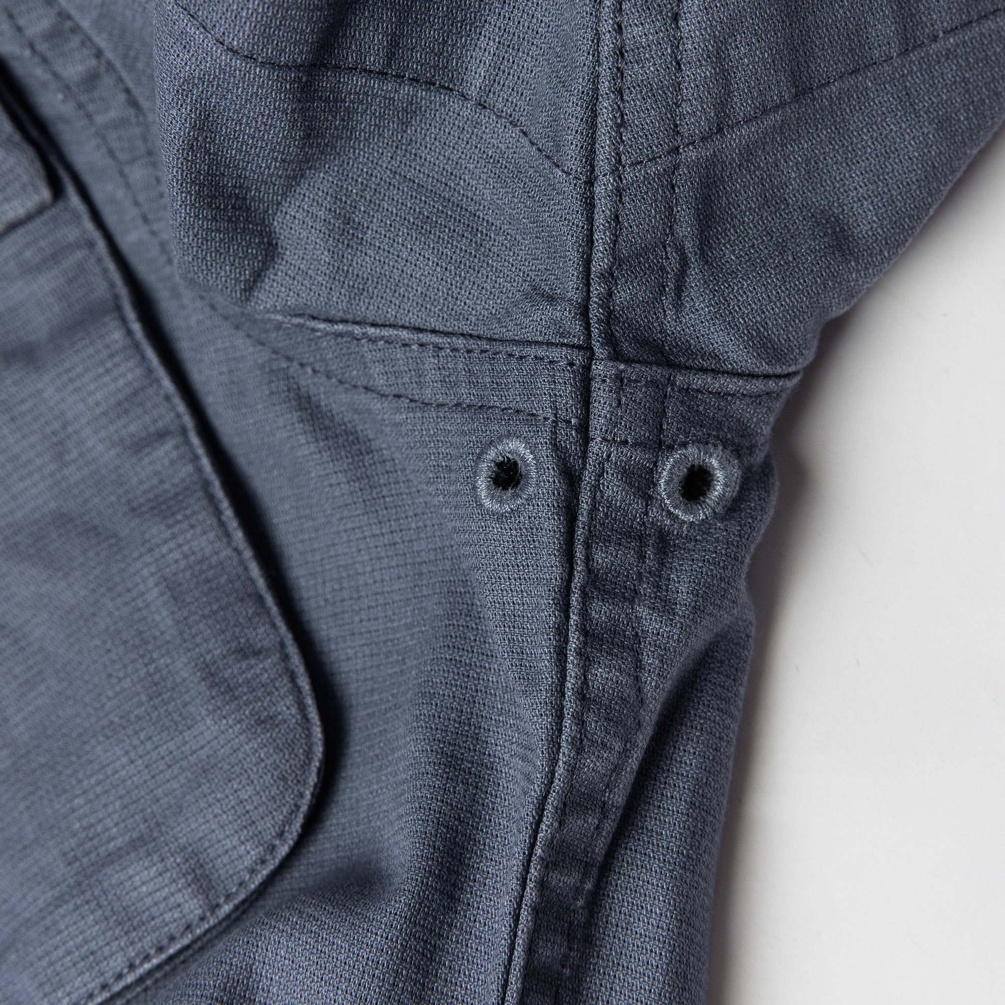 material shot of under arm detail, Wovens by Taylor Stitch