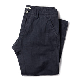 The Morse Pant in Navy Slub Linen - featured image