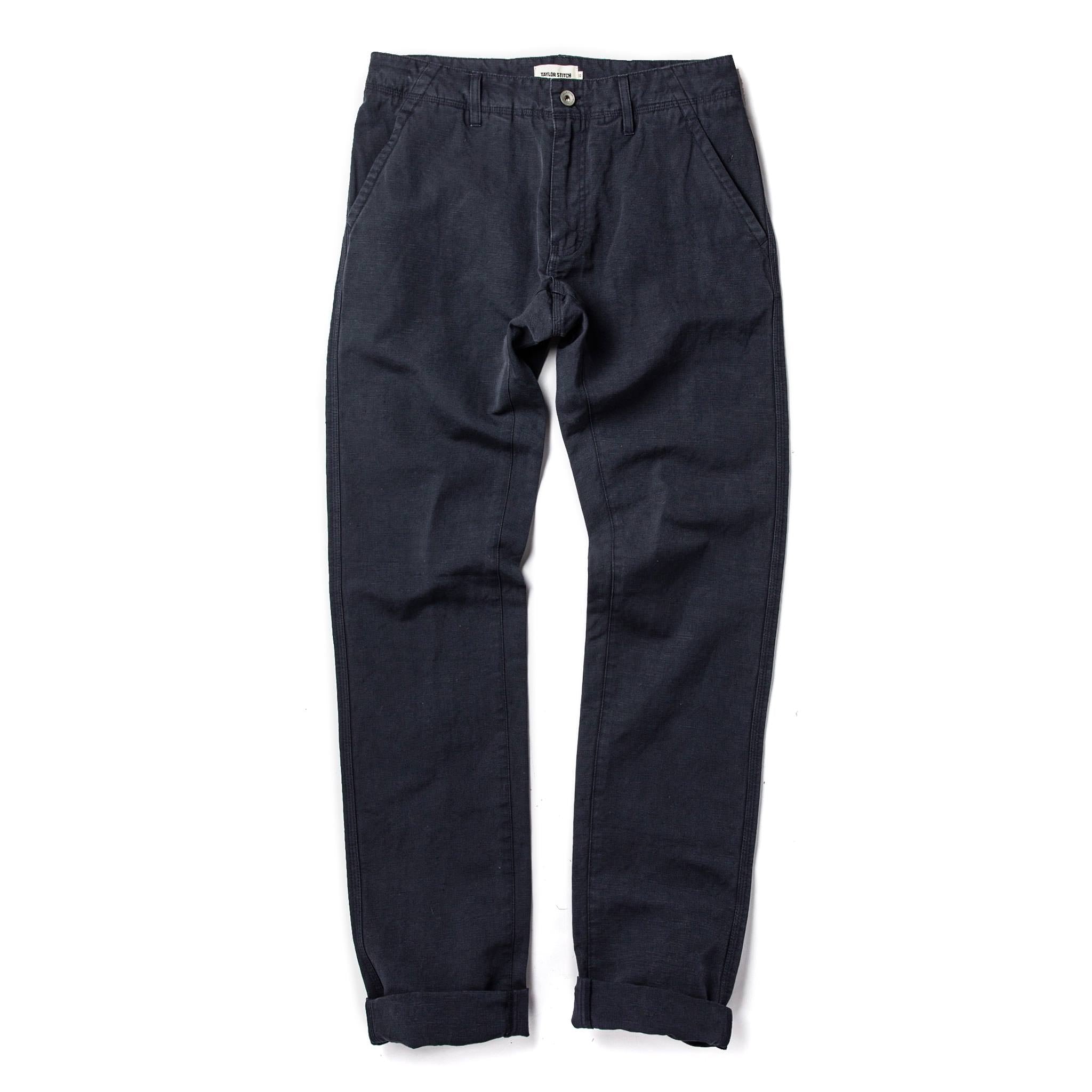 The Morse Pant in Navy Slub Linen: Alternate Image 9, Bottoms by Taylor Stitch