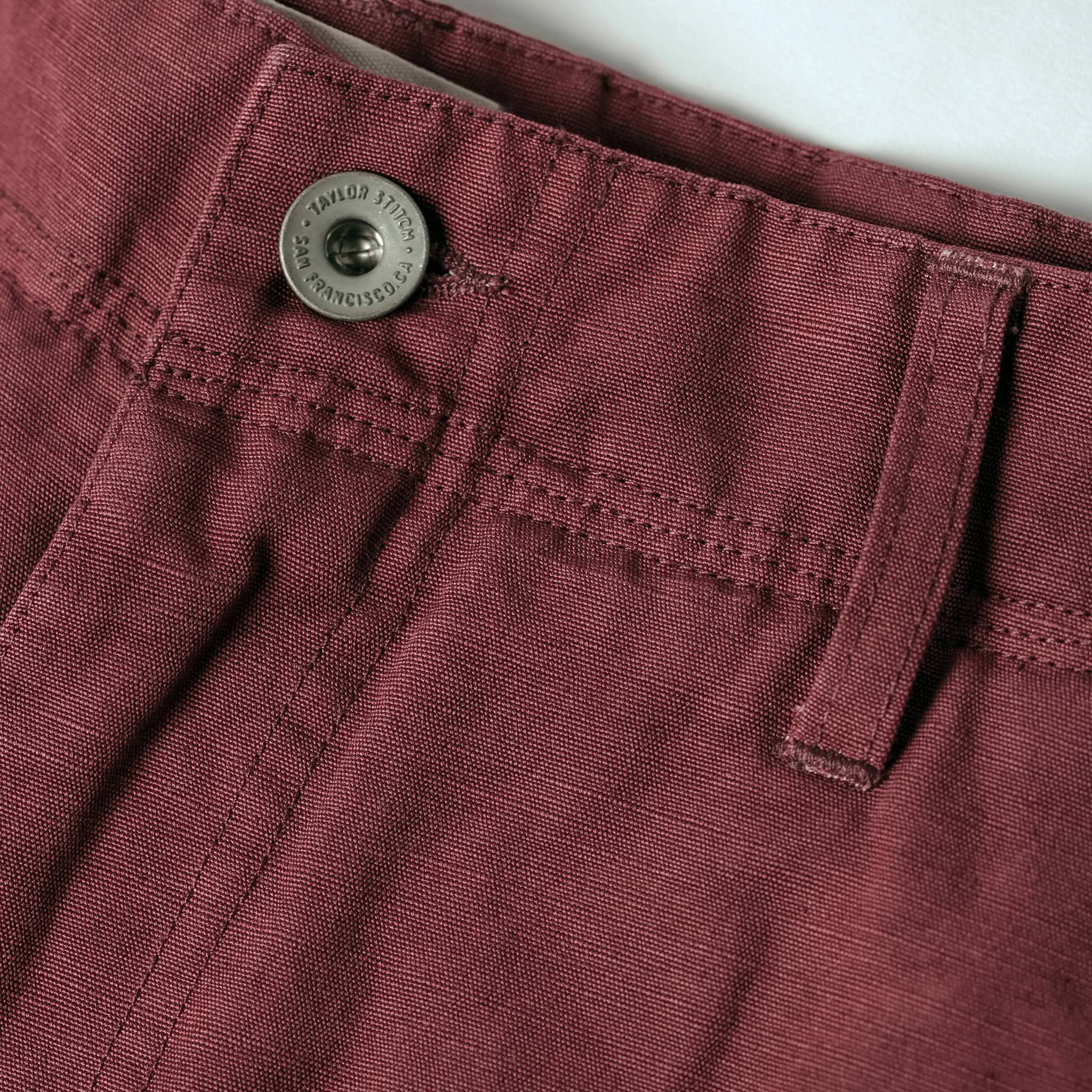 material shot of button, Shorts by Taylor Stitch