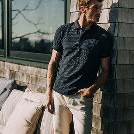 The Polo in Dark Navy Jacquard - featured image