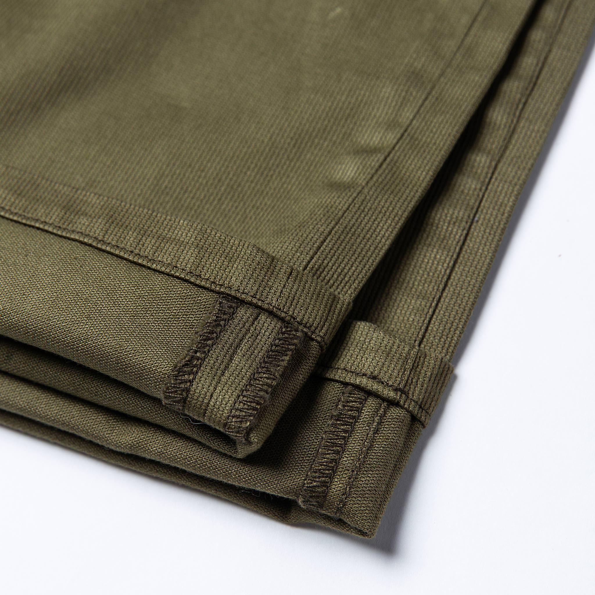 material shot of cuff detail, Bottoms by Taylor Stitch