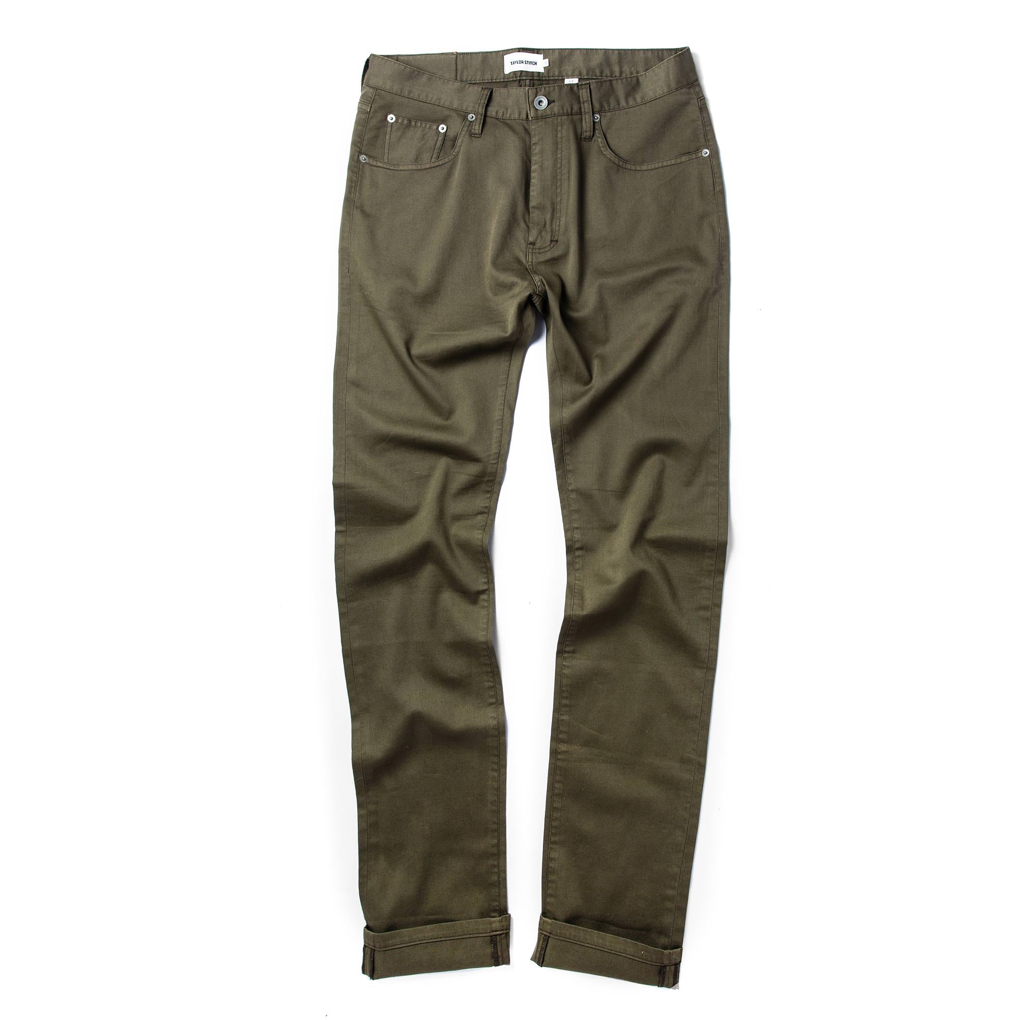 front flatlay cuffed, Bottoms by Taylor Stitch