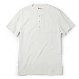 The Short Sleeve Heavy Bag Henley in Natural - featured image