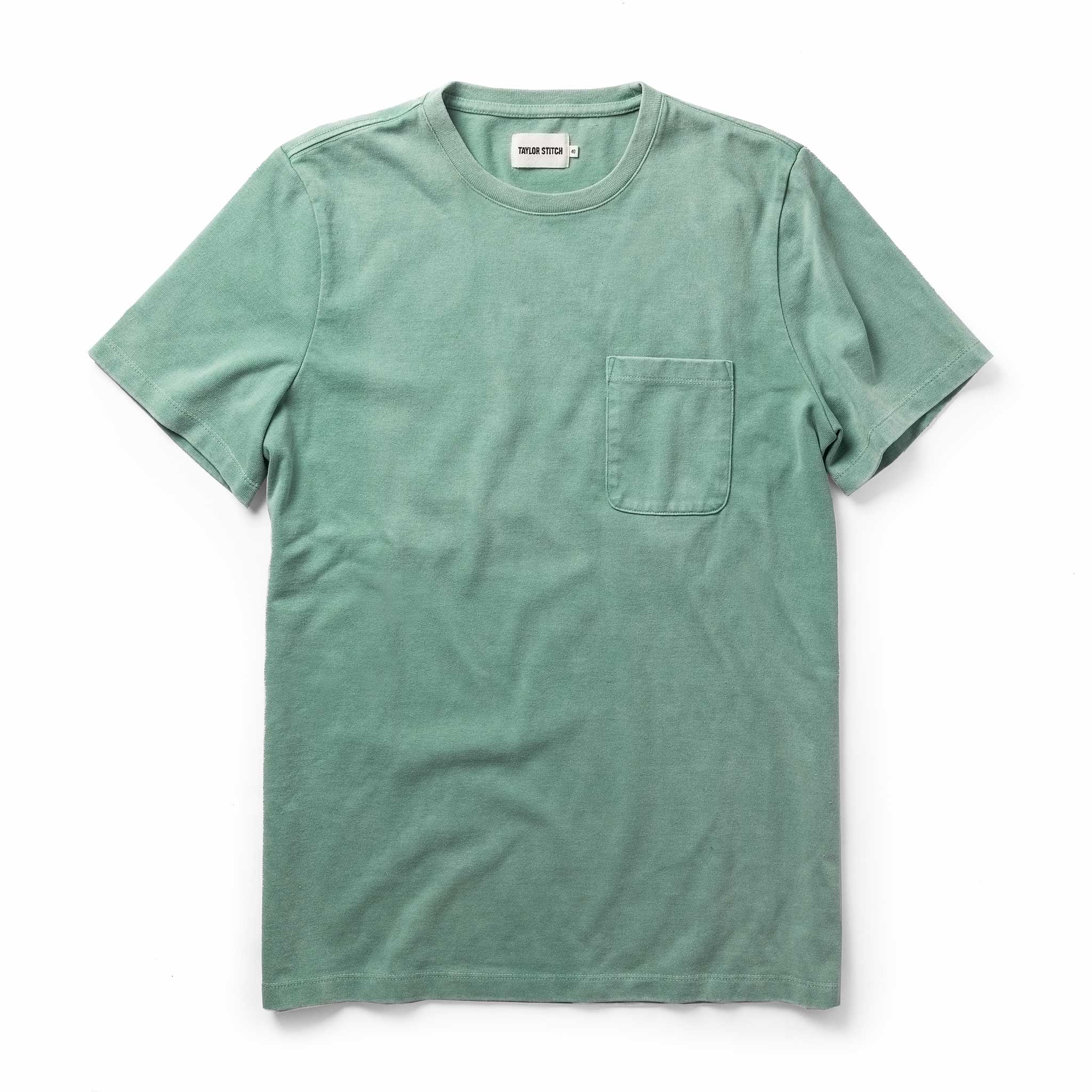 The Heavy Bag Tee in Dusty Teal: Featured Image, Knits by Taylor Stitch