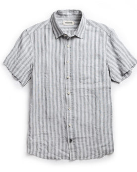 The Short Sleeve California in Grey Stripe: Featured Image, Wovens by Taylor Stitch
