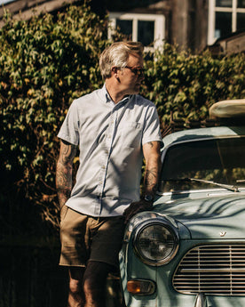 The Short Sleeve Jack in Washed Blue Oxford: Alternate Image 1, Wovens by Taylor Stitch