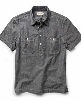 The Short Sleeve Popover in Charcoal Chambray: Featured Image, Wovens by Taylor Stitch