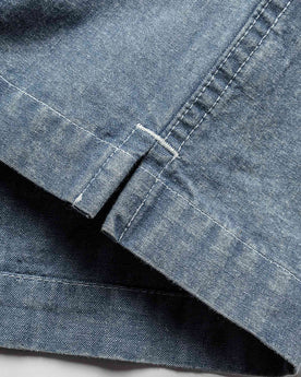 material shot of bottom stitching, Wovens by Taylor Stitch