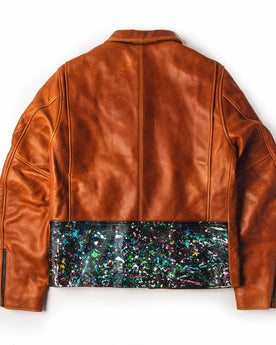 back flatlay of The Moto Jacket in Whiskey & Cosmos, Outerwear by Taylor Stitch