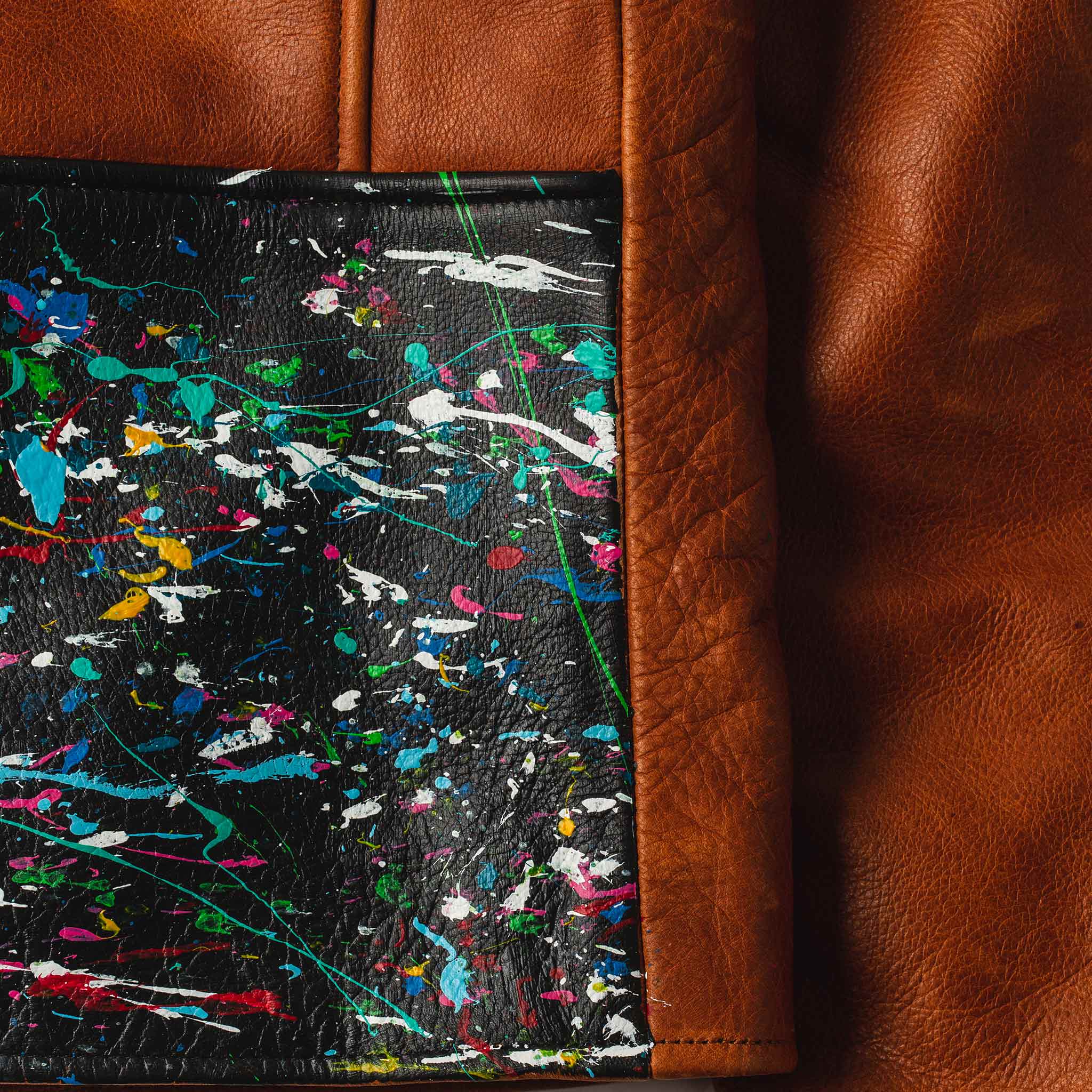 material shot of the whiskey—cosmos contrast details on The Moto Jacket in Whiskey & Cosmos, Outerwear by Taylor Stitch