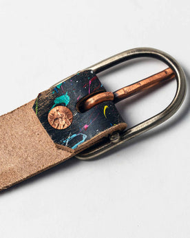 interior buckle shot of The Stitched Belt in Cosmos, Accessories by Taylor Stitch