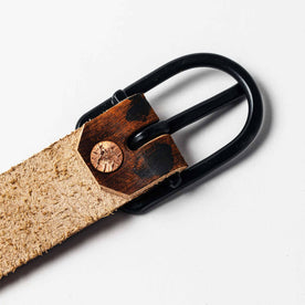 studio shot of The Stitched Belt in Lynx—interior buckle image