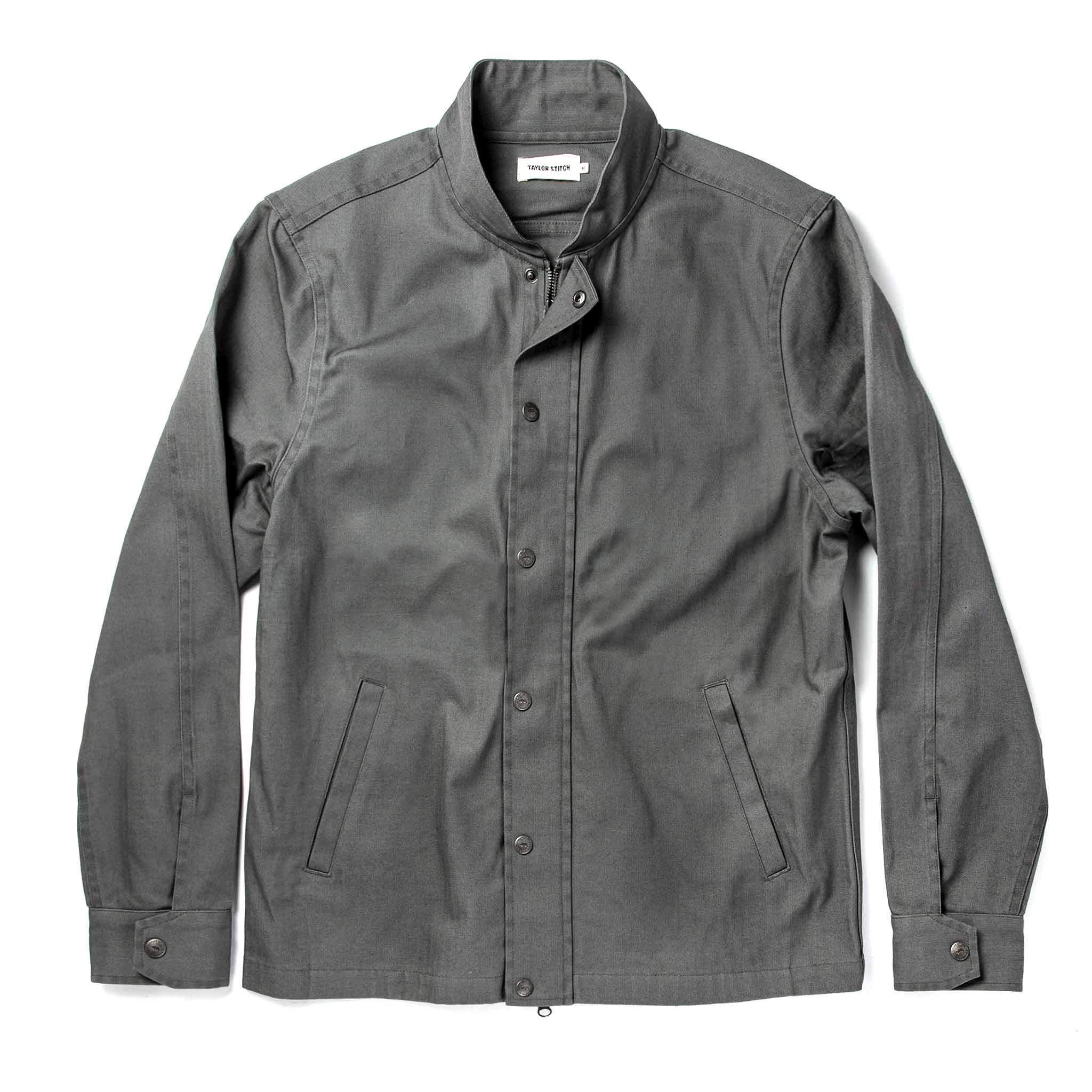 The Bomber Jacket in Washed Slate Herringbone: Featured Image, Outerwear by Taylor Stitch