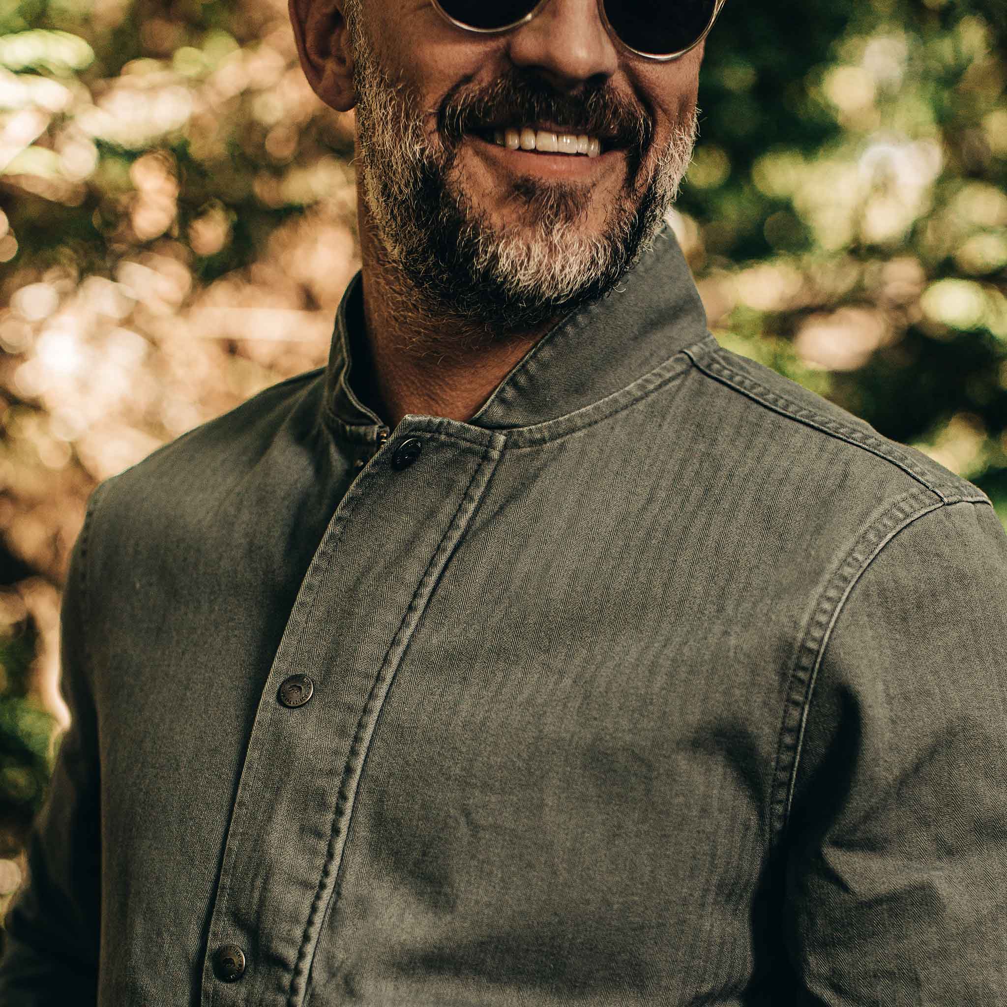 The Bomber Jacket in Washed Slate Herringbone: Alternate Image 5, Outerwear by Taylor Stitch