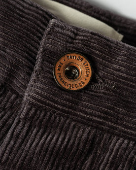 material shot of button, Bottoms by Taylor Stitch