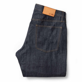 folded flatlay of jean back