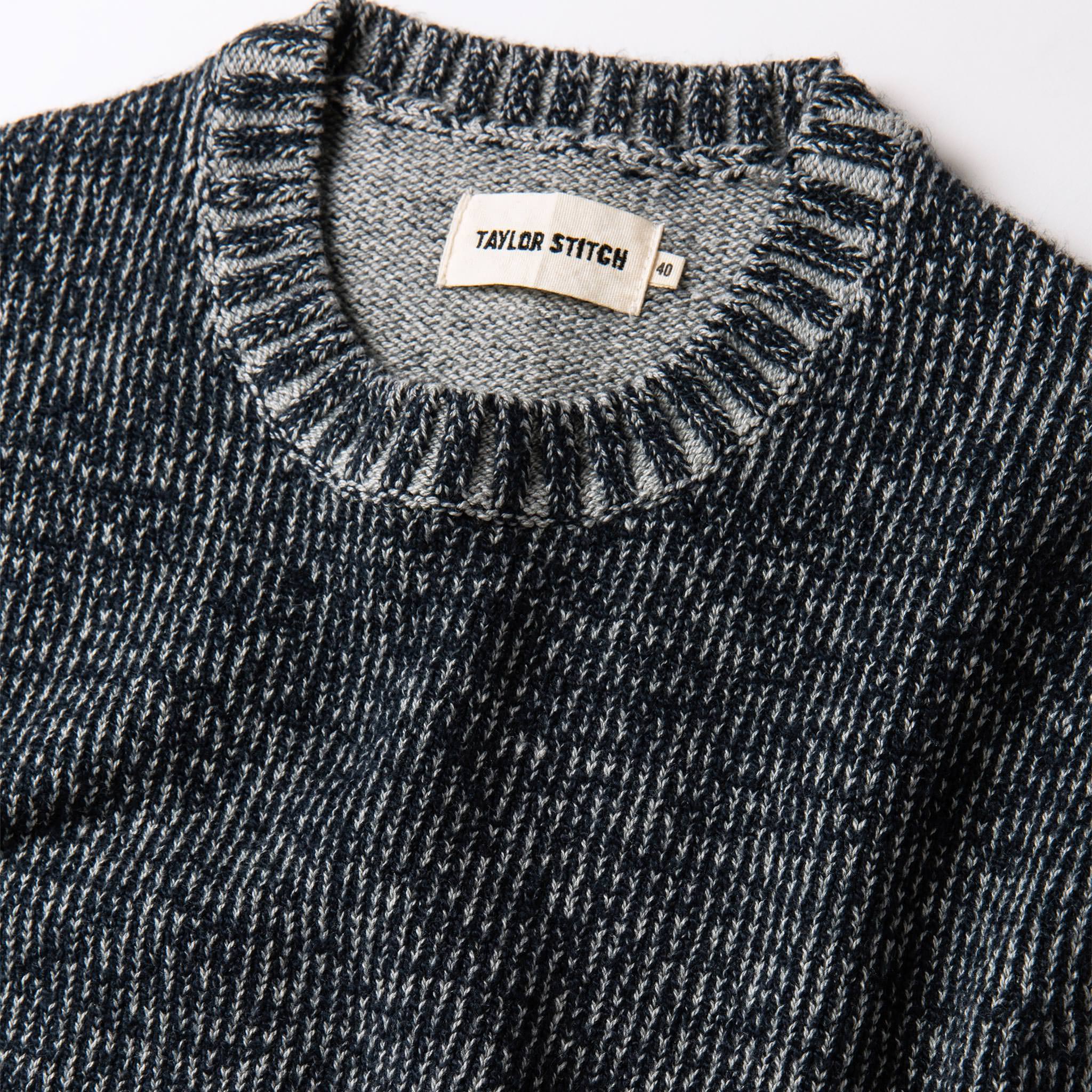 material shot of collar, Knits by Taylor Stitch