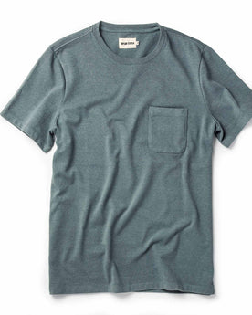 flatlay of The Heavy Bag Tee in Slate, Knits by Taylor Stitch