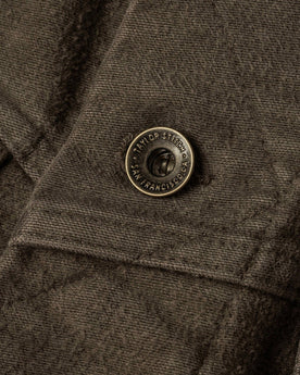 material shot of button, Outerwear by Taylor Stitch
