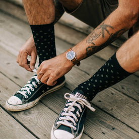 The Merino Sock in Black Dot - featured image