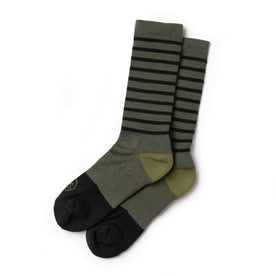 The Merino Sock in Olive Stripe - featured image