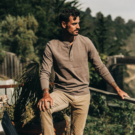 The Heavy Bag Henley in Espresso - featured image