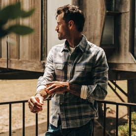 The Ledge Shirt in Navy Plaid - featured image
